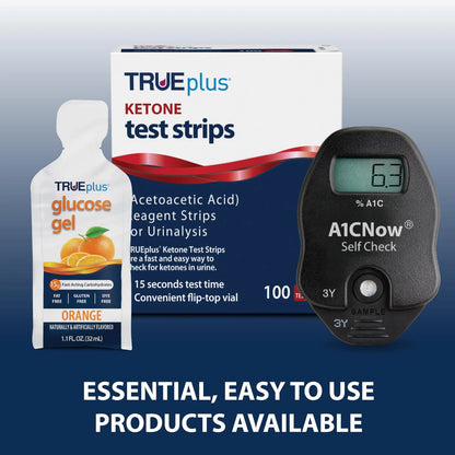TRUEplus Ketone Test Strips, Urinalysis Sticks 100 Count (Pack of 1)