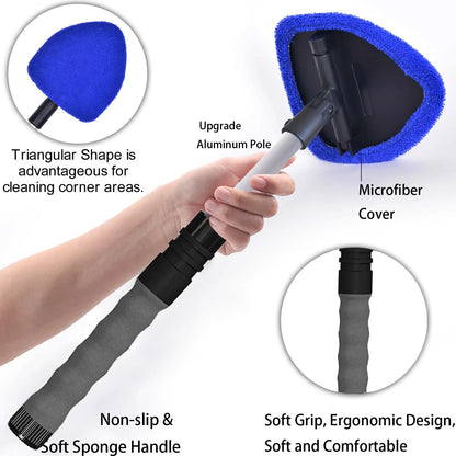 desin Windshield Cleaning Tool, Car Window Cleaner Blue