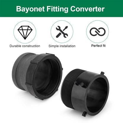 360785 Waste Master RV Sewer Hose Male Bayonet Fitting Converter , Black