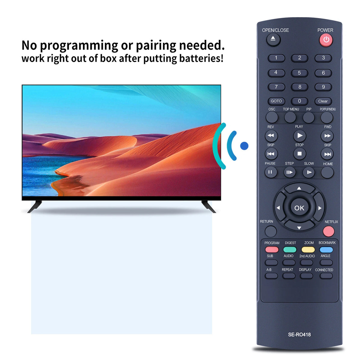 SE-R0418 Remote Control For Toshiba DVD Player BDK23 BDK23KU