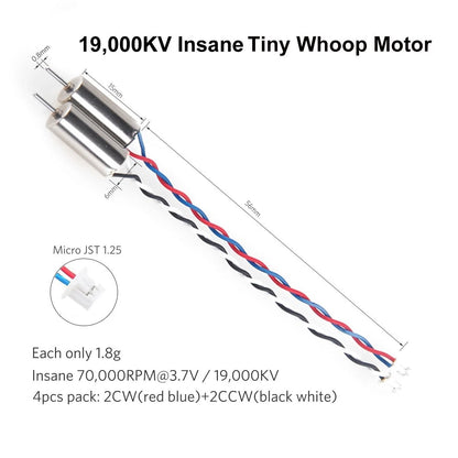 Crazepony 4pcs 6x15mm Motor (Speed: Insane) 19000KV for Blade Inductrix Small