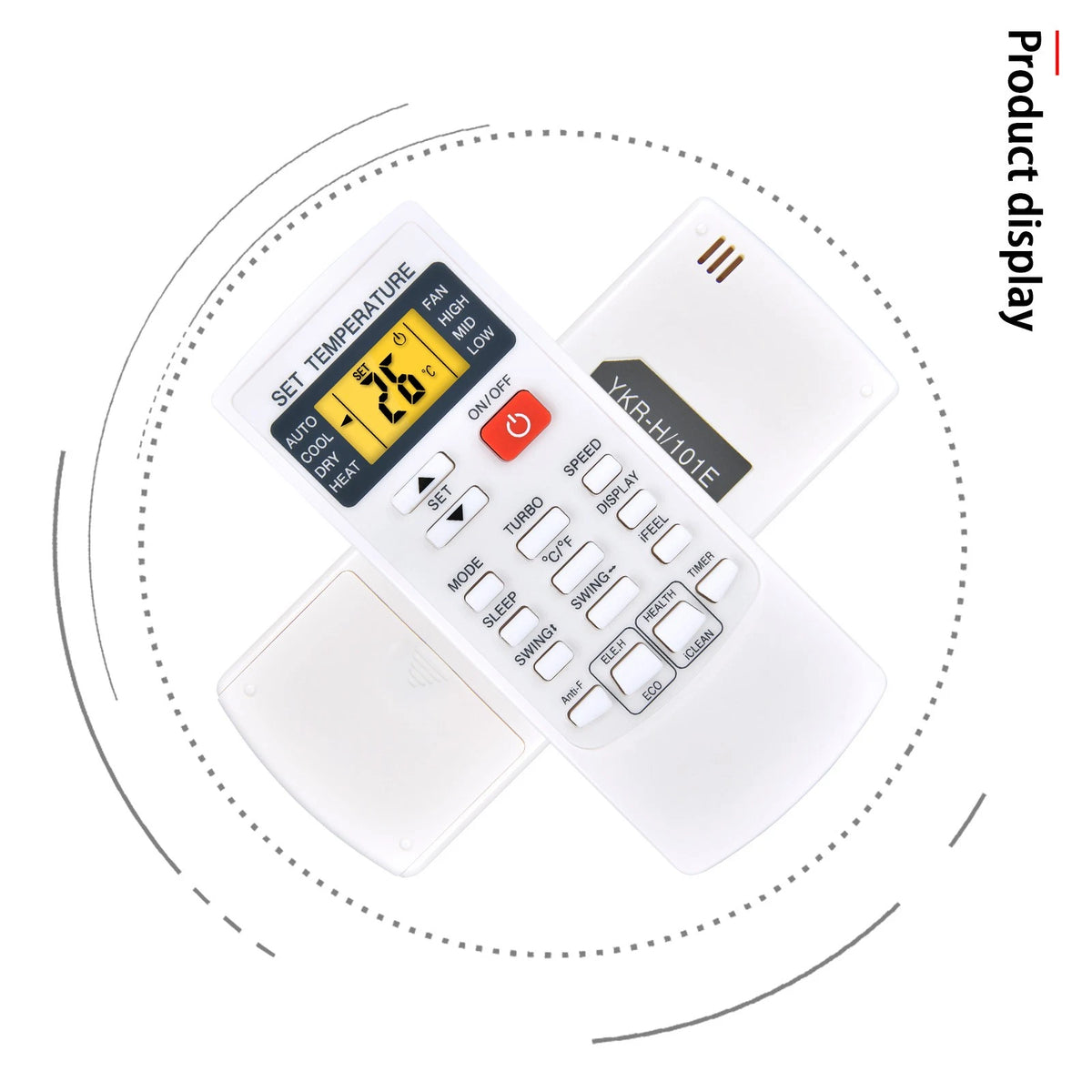Remote Control For COSTWAY Mini Split Air Conditioner With Backlight