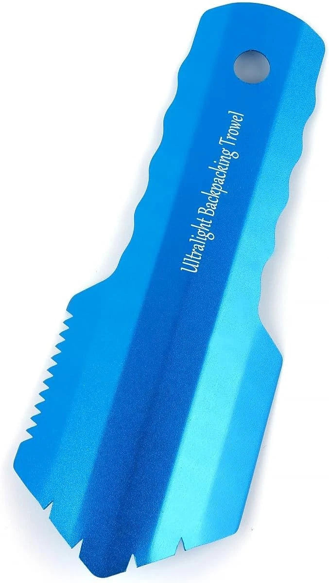 Ultralight Camping Trowel Backpacking Portable Aluminum Blue