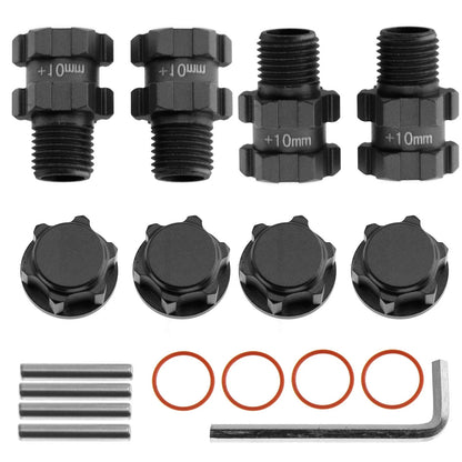 4PCS 14mm to 17mm Wheel Hex Hub Adapter for Arrma Senton Granite 4X4 3S Black