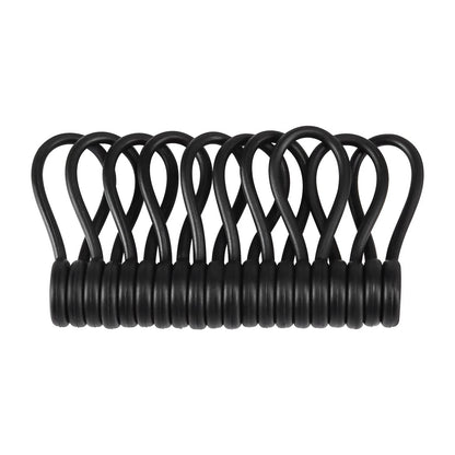EUREKA ERGONOMIC Magnetic Cable Ties Reusable, 10 Pack Rubber 10-Pack, Black