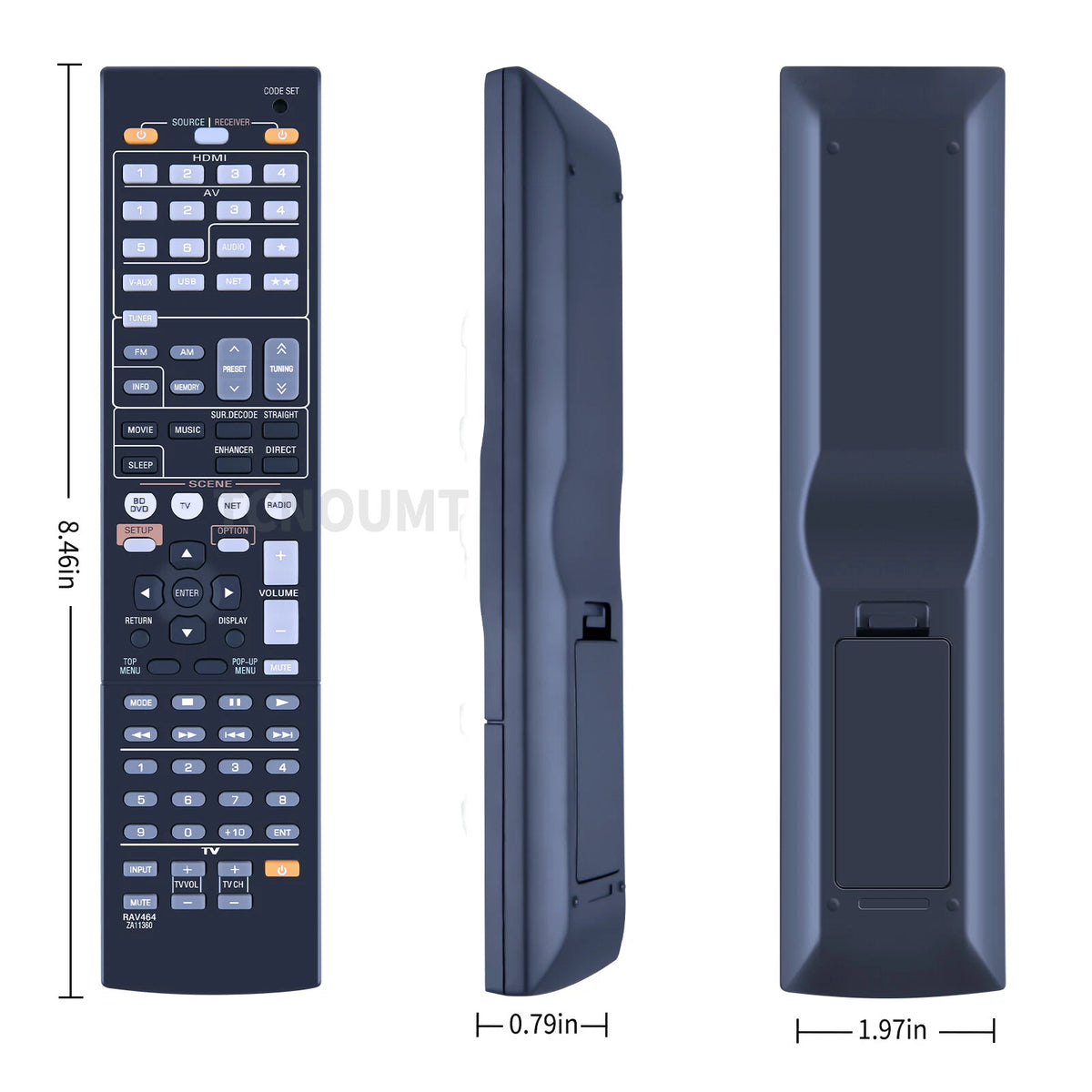 RAV464 ZA11360 Replacement Remote Control For Yamaha AV Receiver