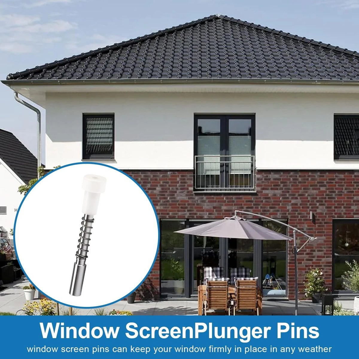 20 Pcs Window Screen Plunger Latches, Aluminum Alloy White