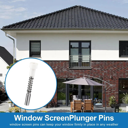 20 Pcs Window Screen Plunger Latches, Aluminum Alloy White