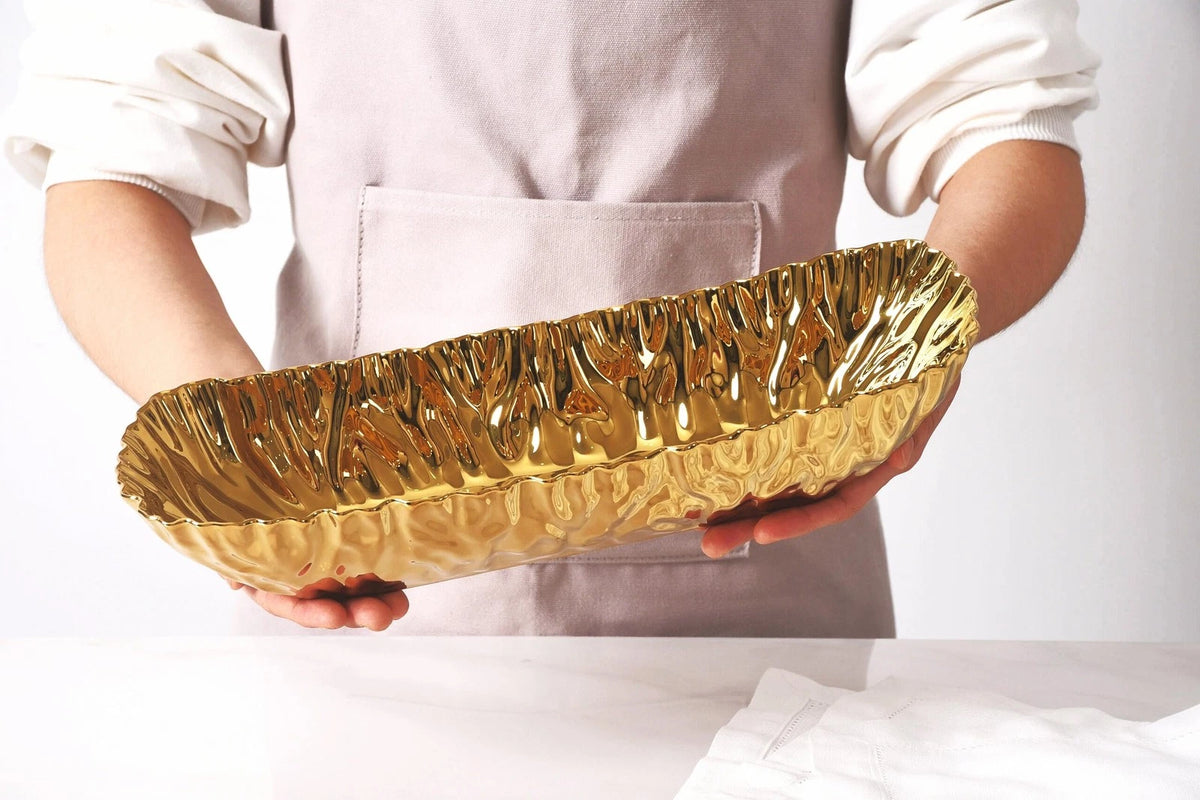 Pampa Bay Rectangular Server (Gold) Small, Gold
