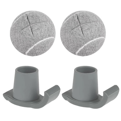 Tennis Balls for Walkers Pre Cut, Walker Skis Glides Folding Grey-4 Pack