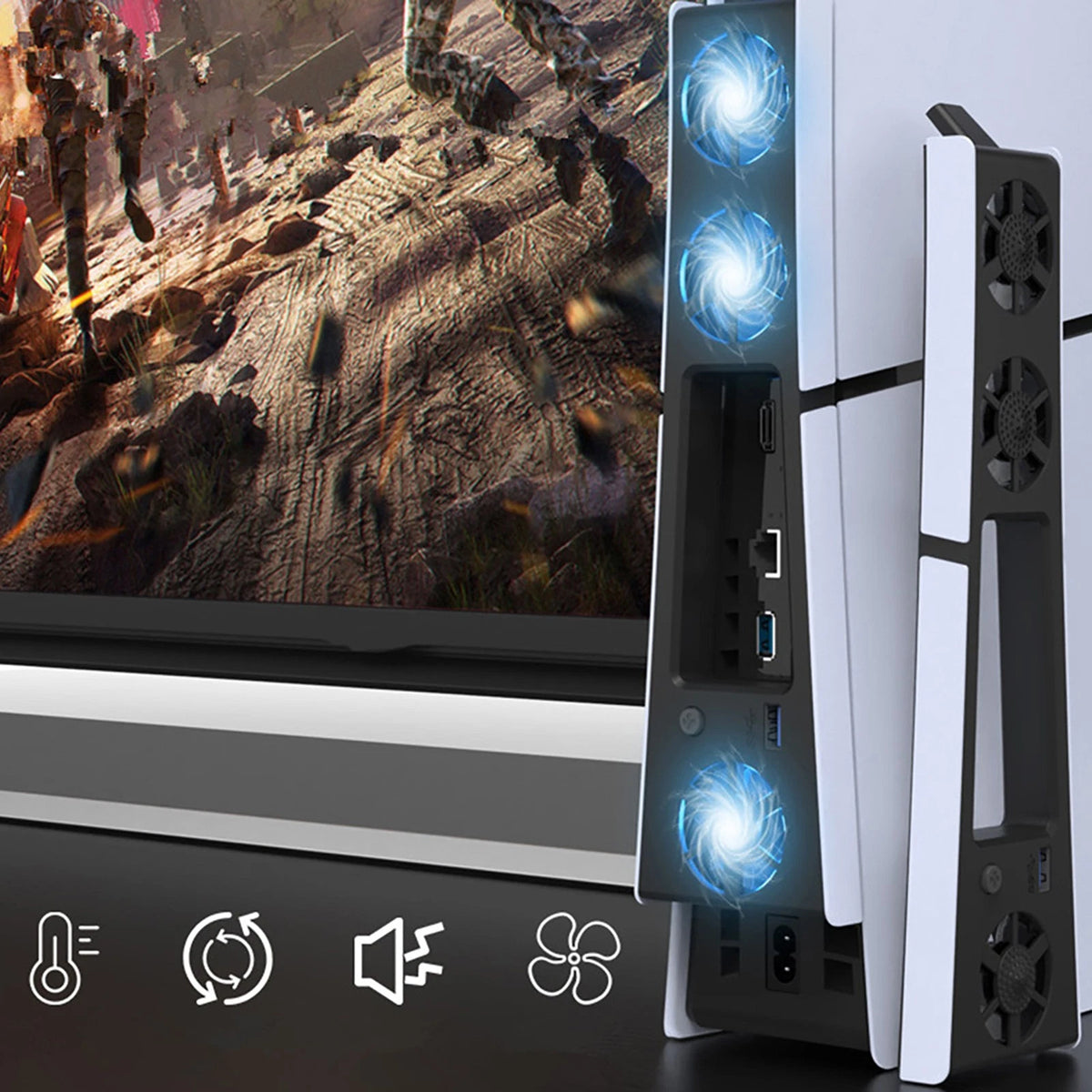 External Cooling Fan Cooler Game Accessories For Sony PlayStation 5 Slim Console