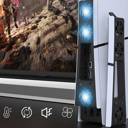 External Cooling Fan Cooler Game Accessories For Sony PlayStation 5 Slim Console