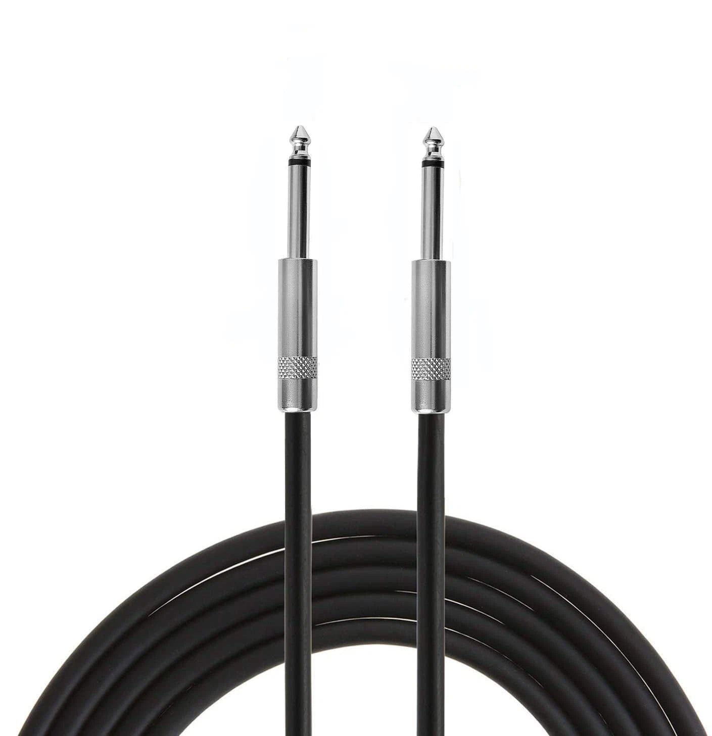 ROCMUZZK 2 Pack 30ft 1/4 Inch to Male Speaker 30 ft(2 Pack), Black