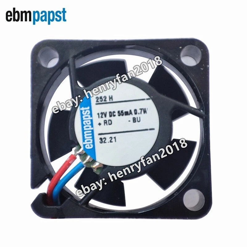 Ebmpapst 252H Axial Fan DC 12V 0.7W 55mA 2-Wire Case Cooling Fan