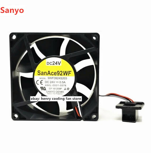 SANYO 9WF0924S203 DC 24V 0.5A 90*90*32mm 3pin Fanuc A90L-0001-0578 cooling fan