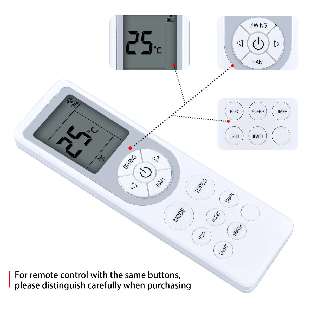 Air Conditioner Remote Control For Fluo FARADAY EWT Clima SCIROCCO Split