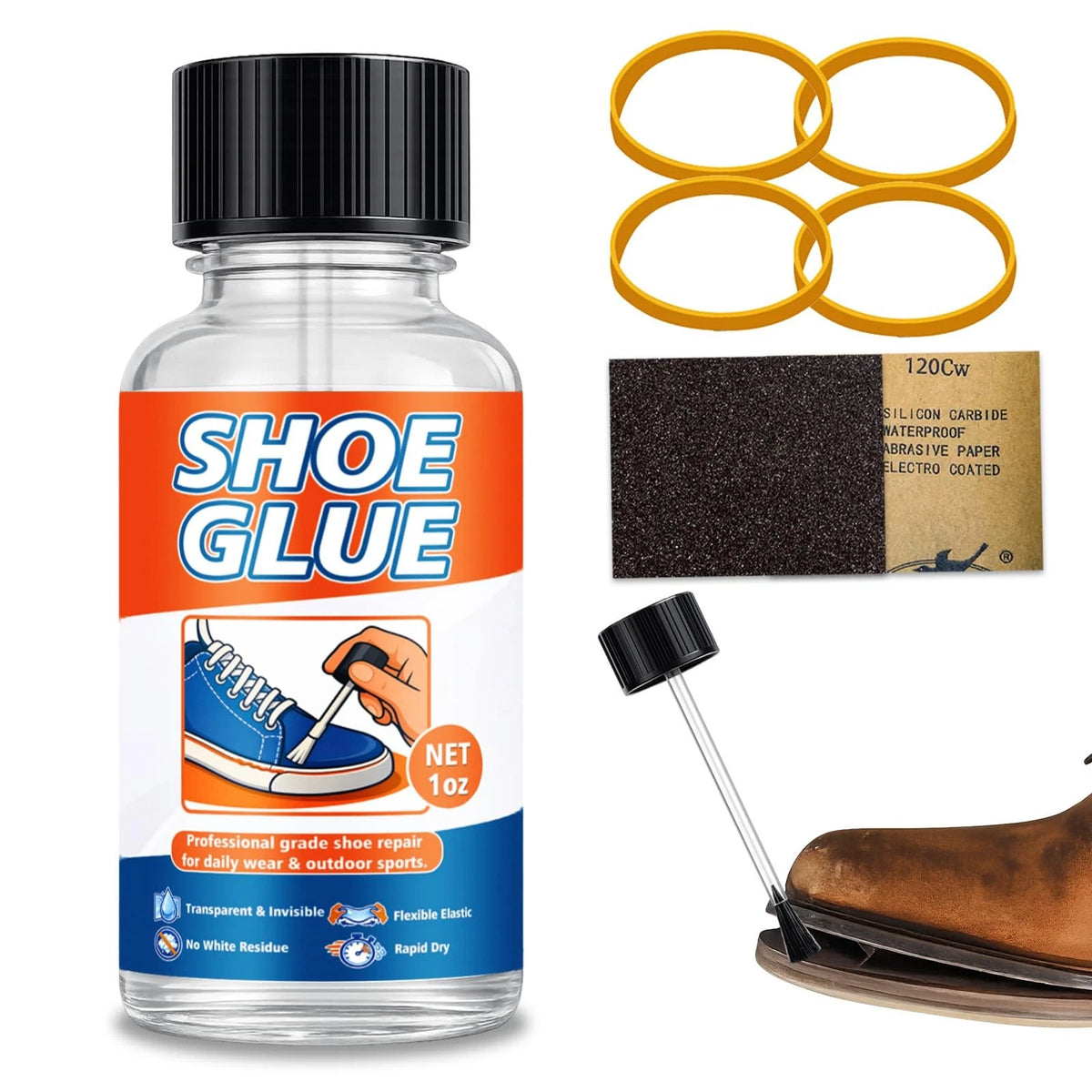 AstraVox Shoe Repair Glue (1 oz), Waterproof Adhesive 1.0oz, Transparent
