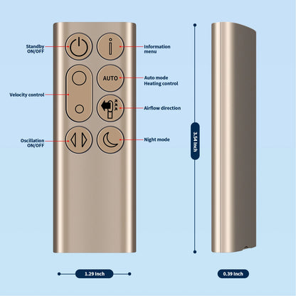 Remote Control For Dyson DP04 TP04 TP06 TP07 TP09 Purifying Tower Fan +Battery