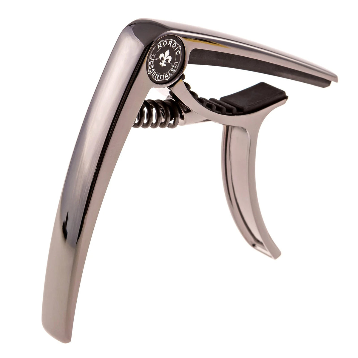Guitar Capo Deluxe for Acoustic Guitars, Ukulele, Banjo, Sleek Metallic Black