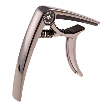 Guitar Capo Deluxe for Acoustic Guitars, Ukulele, Banjo, Sleek Metallic Black