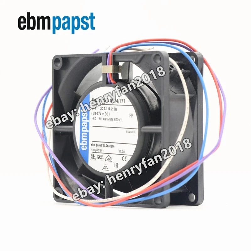 ebmpapst 8314/17T Axial fan DC 24V 2.5W 0.25A 80*80*32mm 105mA Cooling fan