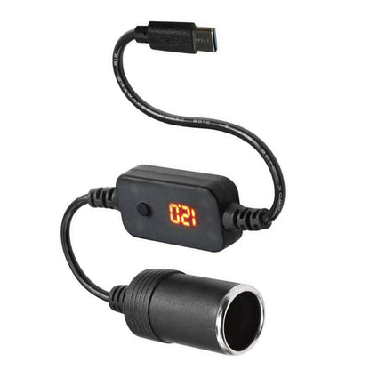 1PCS USB C to 12V Car Cigarette Lighter Adapter Converter Cable for Solar Panel