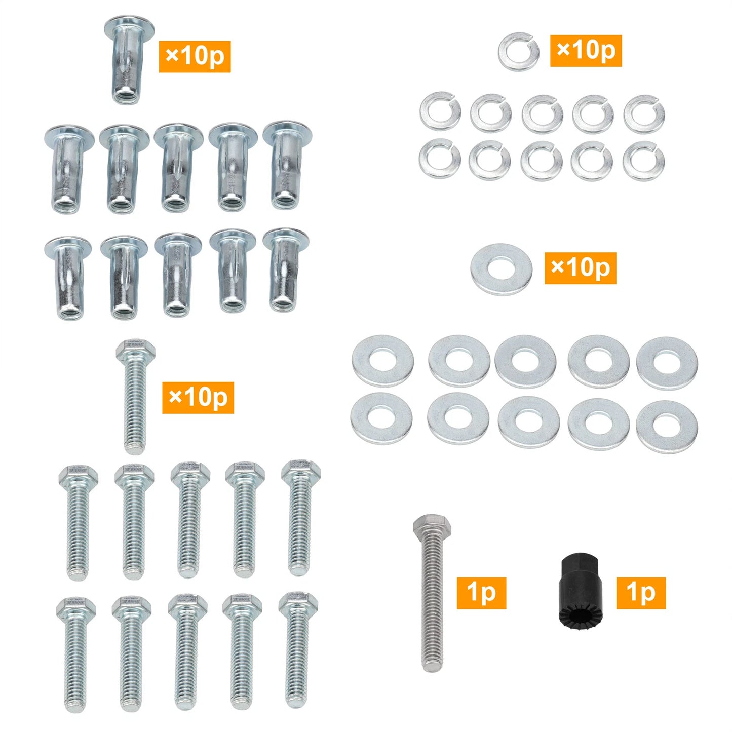 5/16" Blind Bolts Washers Kit For Weather Guard 999-10PK