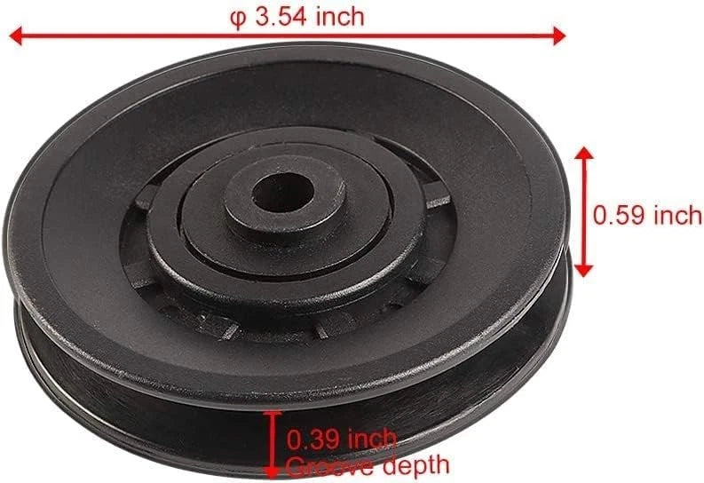 Topfinder 90mm(3.54inch) Universal Bearing Pulley Wheel for 90mm-2 PCS-P