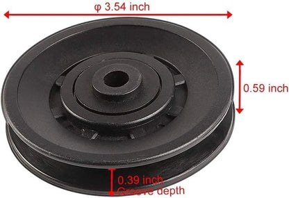 Topfinder 90mm(3.54inch) Universal Bearing Pulley Wheel for 90mm-2 PCS-P