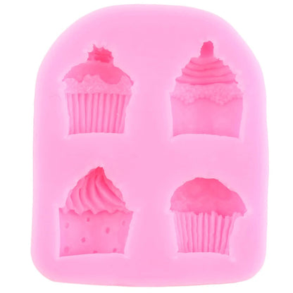 Mujiang Ice Cream Cones Silicone Mold Donut Fondant Molds Set Of 4 Style B