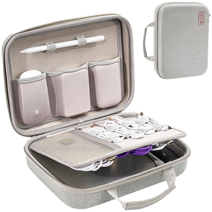ProCase Hard Travel Extra Large - 11.8 x 8.0 x 3.3 Inch, Silver Gray