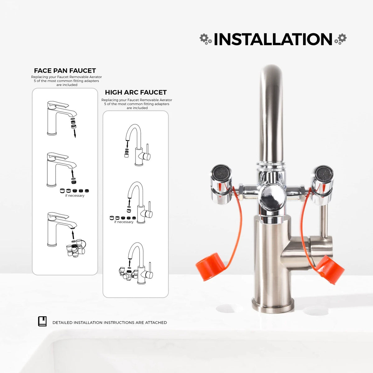 Eye Wash Station for Emergency - Faucet Mounted Chrome