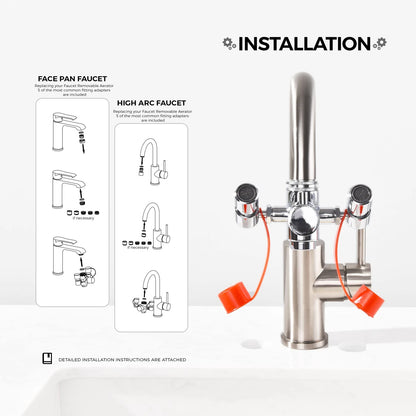 Eye Wash Station for Emergency - Faucet Mounted Chrome