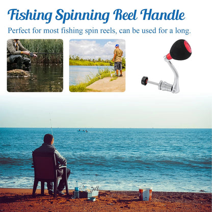 Cionyce Fishing Spinning Reel Handle, Replacement Handle Large, Red