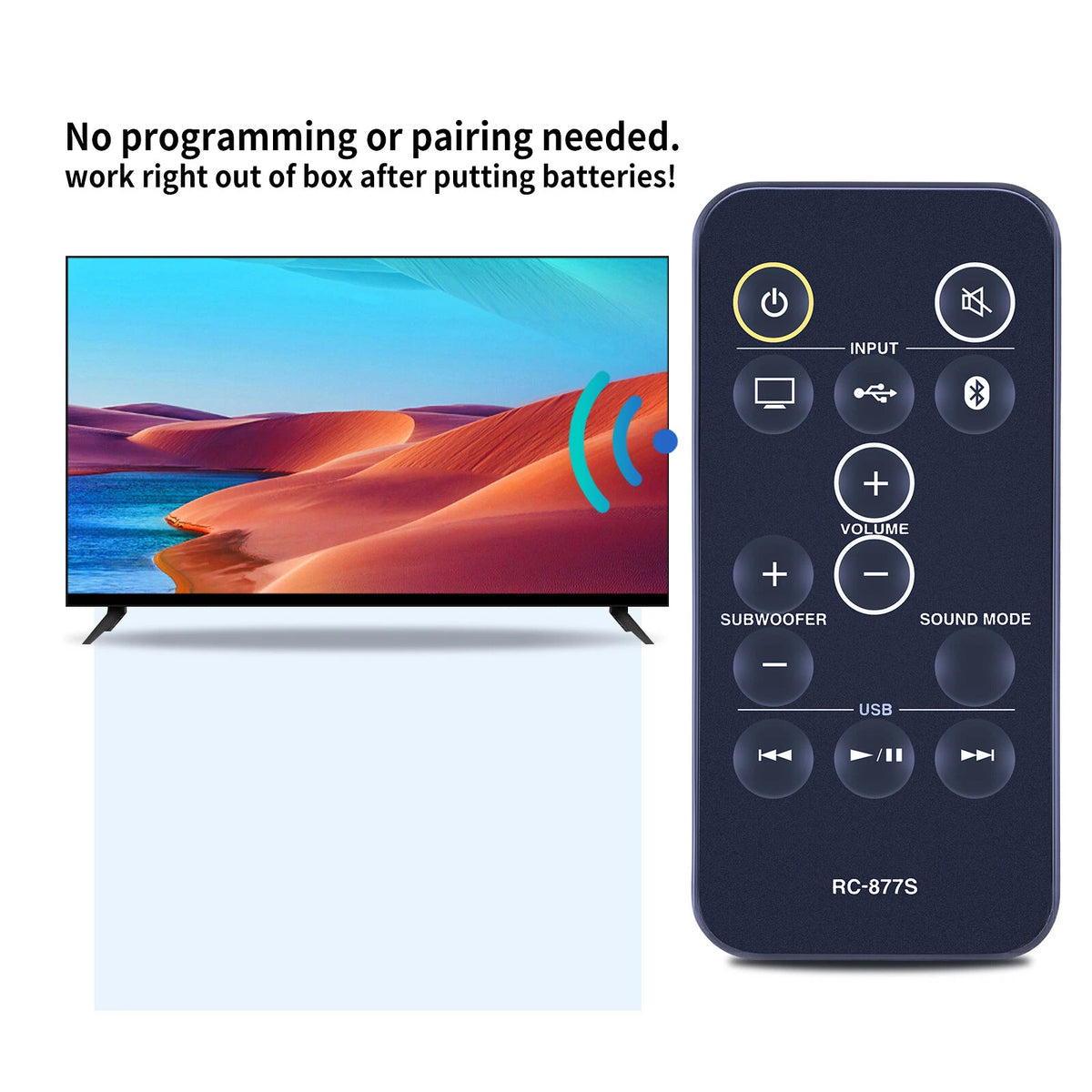 RC-877S Remote Control For Onkyo Sound Bar LB401 LS-B50 LS-T10 LST10