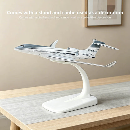 16cm 1/200 Scale Gulfstream G650ER Aircraft Model Diecast with Stand Display