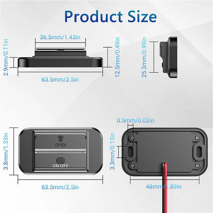 12-24V Dual USB QC3.0 Car Boat RV Fast Charger Socket Power Outlet Panel W/ LED