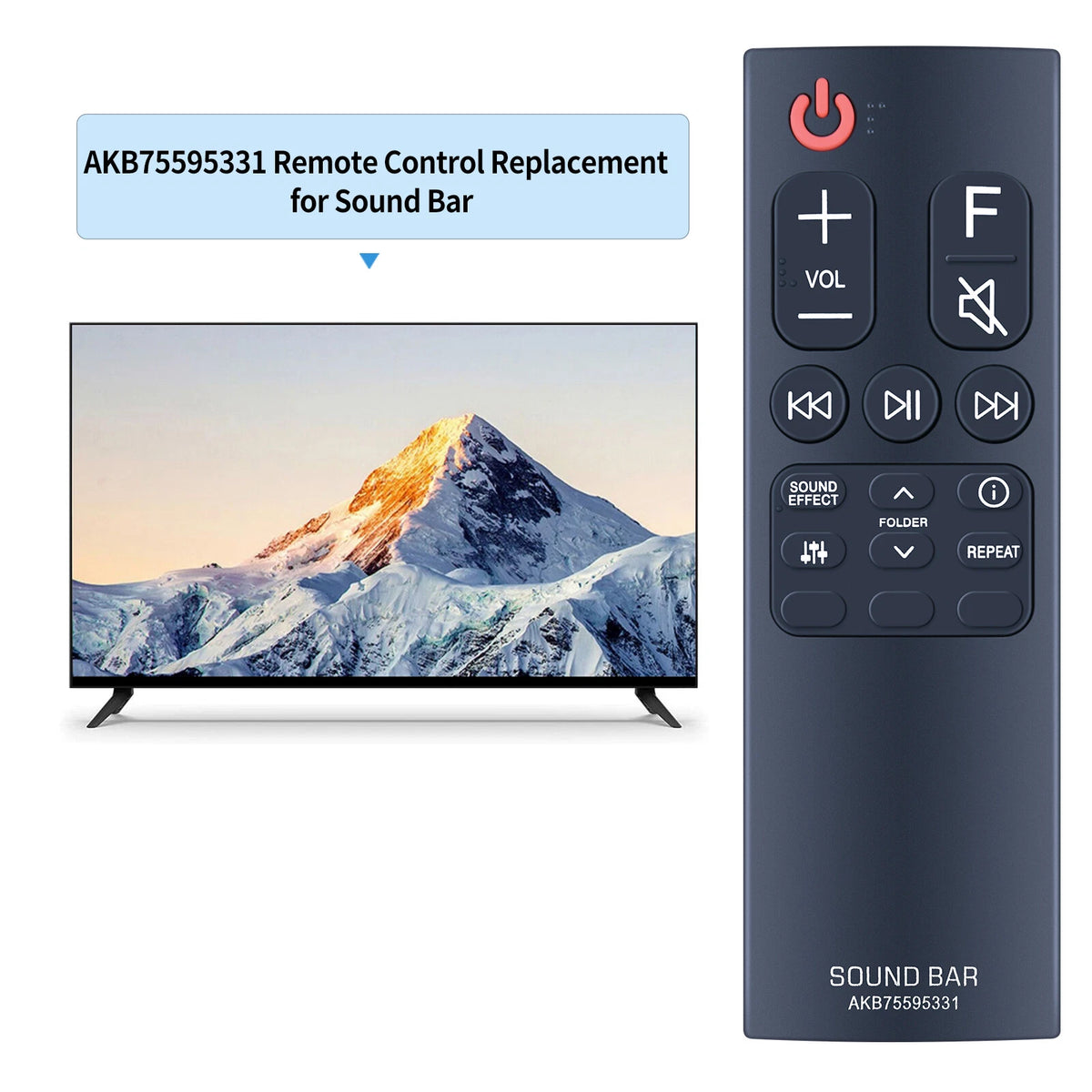 AKB75595331 Remote Control For LG Sound Bar SL4Y SL5Y SL6Y SL7Y SN6Y SL7Y