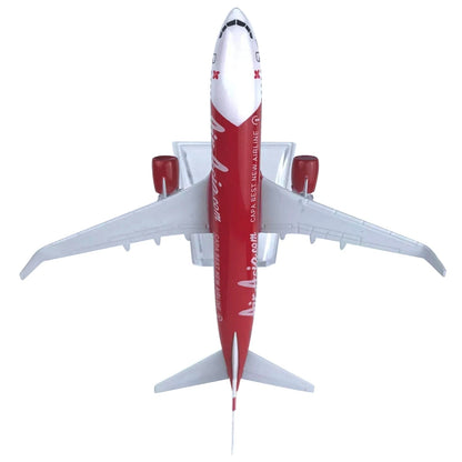 Diecast Alloy 1/400 Scale Red Air Asia Airlines B737 Aircraft Model Toy Gifts