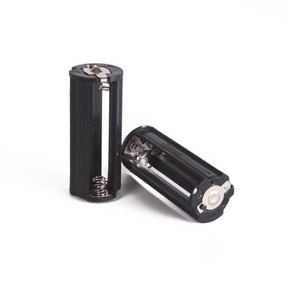 2Pcs Cylindrical Case Plastic Battery Holder For 3 x AAA Battery Converter Box