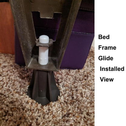 Home's Place Steel Stem Bed Frame Feet to Replace Wheels. Prevent Dark Brown