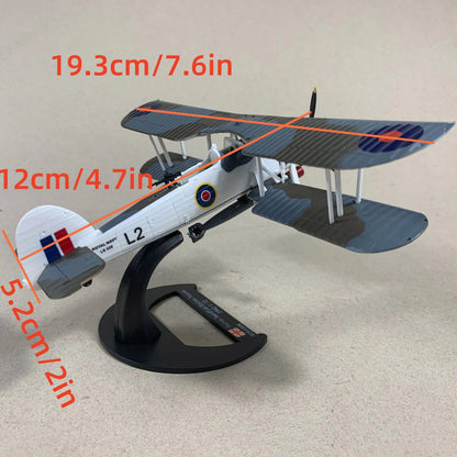 1/72 WWII British Navy Fairey Swordfish Aircraft Model Gift For Plane Enthusiast