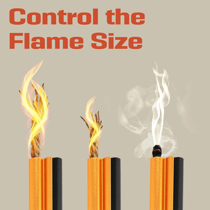 Fire Starter Survival Tool - All-in-One Patented Flint and 6 Inch, 6 Inch