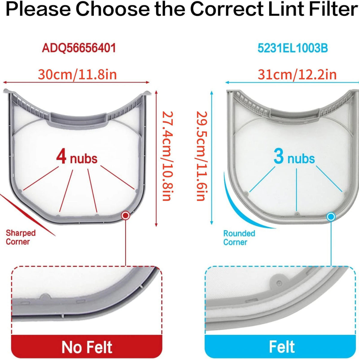 For LG DLEX3900W OEM EA3531962 Convenient To Use Dryer Lint Filter Fine Mesh