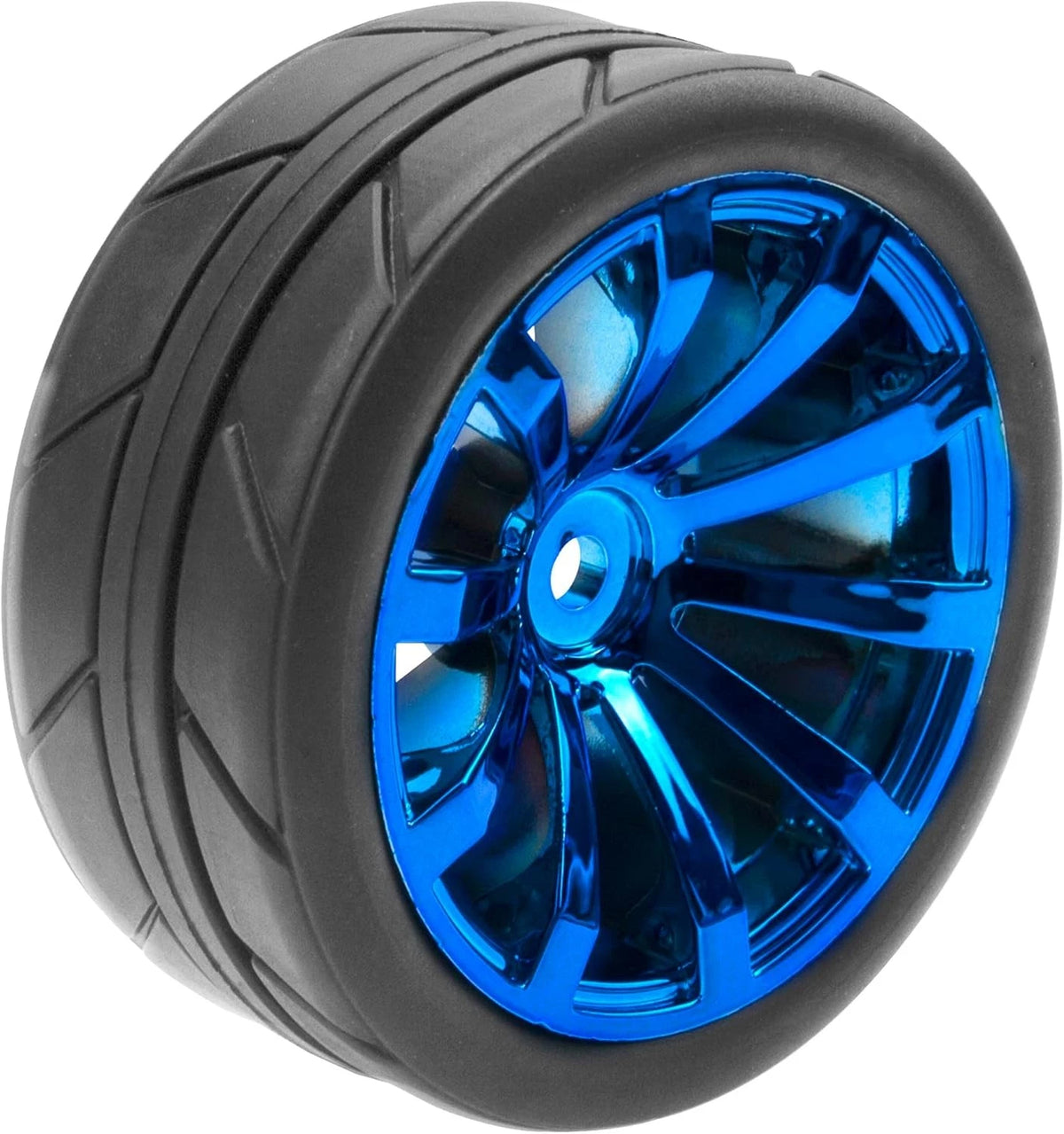 ShareGoo OD 2.55" Rubber Tires w/Plastic Wheel Rims 12mm Hex Compatible Blue