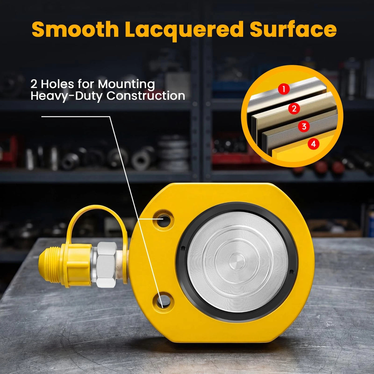 TRY Hydraulic Ram Cylinder 30 ton Jack Lifting Yellow
