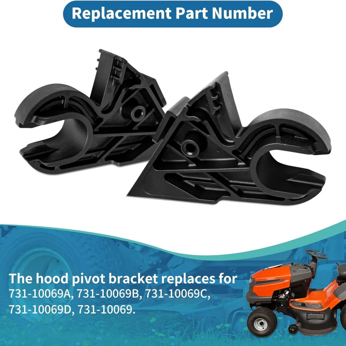 Twin Pack Hood Pivot Bracket Assembly Parts for Cub Cadet Craftsman Tractors