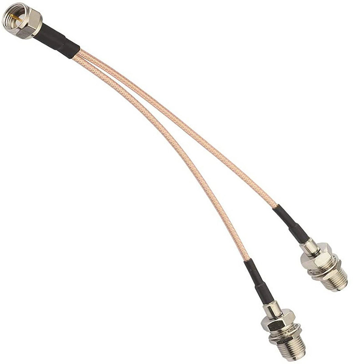 1*50 ohm F Type Coax Cable Splitter To F Dual Female 3 Way RG316 Coaxial Cable