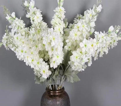 FERIAL Artificial Delphinium Flowers White Larkspur Faux Snapdragon