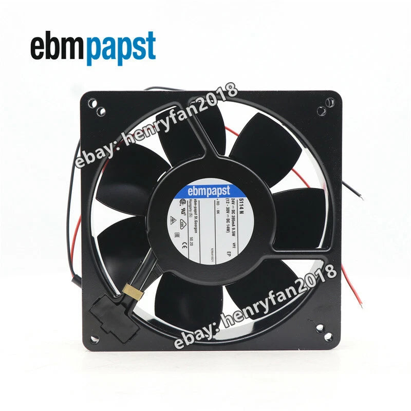 Ebmpapst 5114N Axial Fan 24V 9.5W 395mA 135*135*38MM 2-wire Inverter Cooling Fan